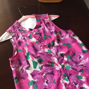 J crew floral printed button up